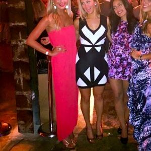 BCBG red strapless dress sz 2